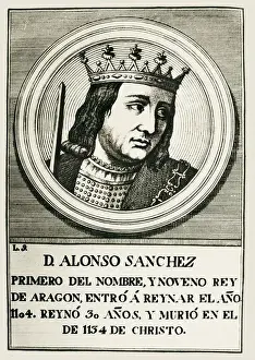 Navarra Prints: Alfonso I, The Battler (1073-1134). King of Aragon