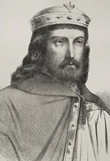 Lithography Collection: Alfonso V of Leon (994-1028), called the Noble