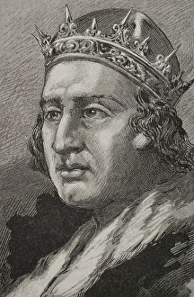 1350 Prints: Alfonso XI of Castile (1311-1350). King of Castile