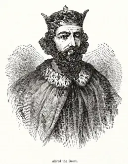 Saxons Prints: Alfred the Great (848/49 - 899)