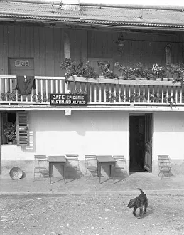 Savoie Prints: Alfred Martinand's Cafe and Epicerie, in Albertville