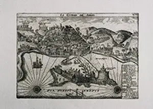 Robust Prints: Algeria (17th c. ). Arel. The city and the harbour