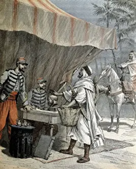 Favour Prints: Algeria (1891). Delivery of a rebels head by
