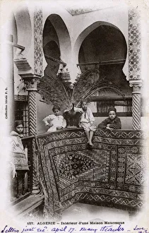 Images Dated 7th August 2018: Algeria - Interior of a Moorish Home