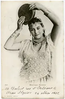 Dances Prints: Algeria - Moorish Dancer with tambourine