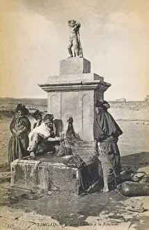 Preservation Prints: Algeria - Timgad - Chouia Women at a Roman Fountain