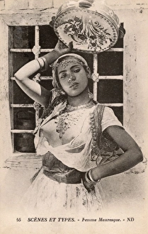 Alluring Gallery: Algerian Dancer - Exotic moorish girl with Tambourine