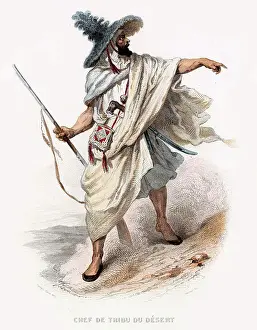 An Algerian warrior, Chief of a desert tribe Date: circa 1850