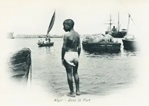 Algiers, Algeria, Boy by the harbour