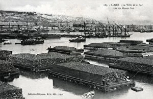 Afloat Gallery: Algiers, Algeria - Quarried stone on floating barges in the harbour, awaiting export