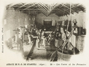 Pressing Gallery: Algiers - Grape Pressing by monks