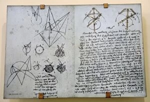 Images Dated 24th March 2012: Alhazens problem from Atlantic Codex (Codex Atlanticus) by