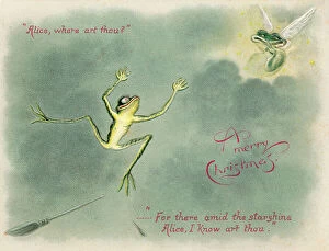 Frogs Collection: Alice, Where Art Thou, Christmas card