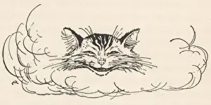Appears Prints: Alice: cats Head in Cloud