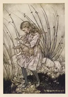 Alice Holds the Baby Pig