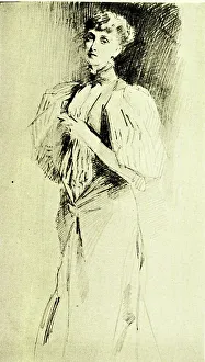 Sargent Prints: Alice Meynell, writer, by John Singer Sargent