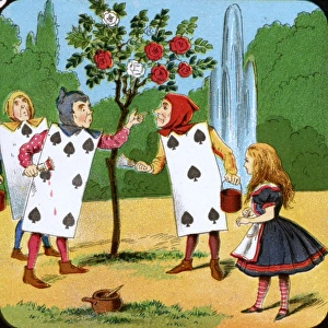 Croquet Gallery: Alice in Wonderland, Alice and the gardeners