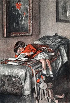 Images Dated 22nd September 2017: Alice in Wonderland by Gilbert Holiday - child reading