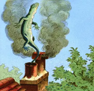 Billowing Prints: Alice in Wonderland, Bill the Lizard