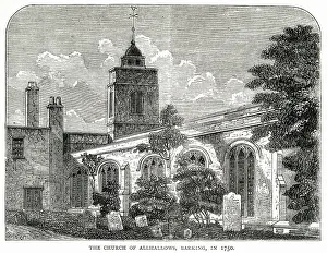 All Hallows by the Tower, sometimes known as All Hallows Barking, said to be the oldest church in the City of London. It survived the Great Fire of London in 1666, but was badly damaged during the Blitz in World War II