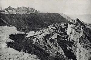 Coastline Prints: All that remained of a cliff at Beltinge near Herne Bay on the North Kent coast where