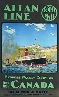 Ship Posters Collection: Allan Line to Canada poster