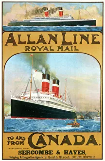 Ship Posters Collection: Allan Line to Canada poster