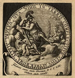 Roomsche Gallery: Allegorical figure of the Roman Empire, Romulus and Remus
