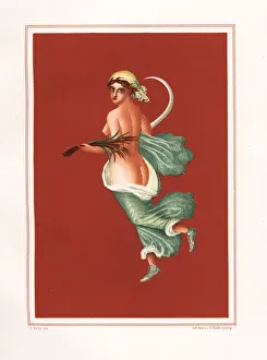 Allegorical figure of summer with sickle and wheat Allegorical figure of summer with sickle and wheat