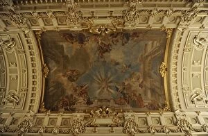 Allegoric Gallery: Allegorical fresco. Hall ceiling. Museum of Ethnography. Bud
