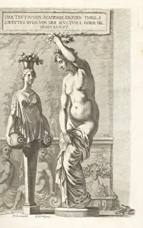 17th Century Prints: Allegorical frontispiece with personification of Sculpture