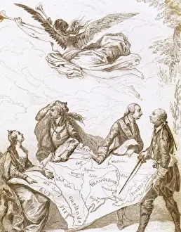 Allegory of the 1st partition of Poland. 1772