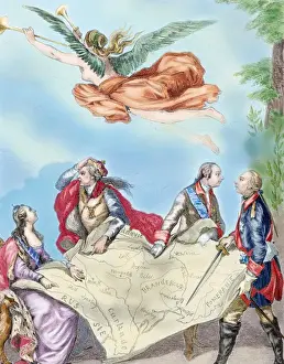 Commonwealth Prints: Allegory of the 1st partition of Poland. 1772