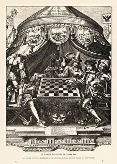 Diversion Prints: Allegory of European politics as a game of draughts, 17th centur