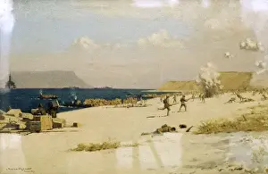 Allied landing in the Dardanelles, Turkey, WW1