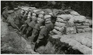 Marksman Prints: Allied soldiers undergoing training as snipers 1916