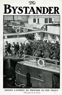 Allied troops landing for the Western Front, WW1