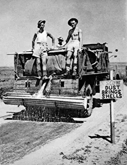 Reason Prints: Allied truck watering Italian roads; Second World War, 1944