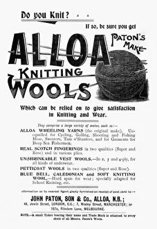 Alloa Gallery: Alloa knitting wools by John Patons, 1899