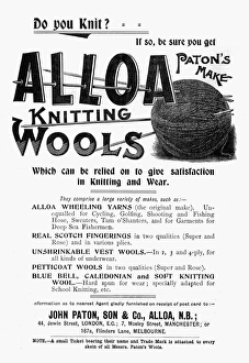 Alloa Gallery: Alloa knitting wools by John Patons, 1899