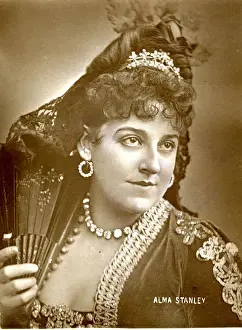 Woodburytype Prints: Alma Stanley, Victorian actress in Spanish costume