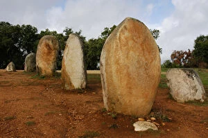 Neolithic Gallery: Almendres Cromlech. Megalithic complex. Neolithic. Near Evor