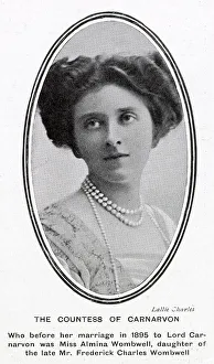 Almina Herbert, Countess of Carnarvon (1876 - 1969), wife of George Herbert, 5th Earl of Carnarvon, and chatelaine of Highclere Castle in Hampshire. Date: 1908