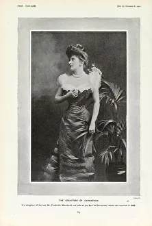Almina Herbert, Countess of Carnarvon (1876 - 1969), wife of George Herbert, 5th Earl of Carnarvon, and chatelaine of Highclere Castle in Hampshire. Date: 1902