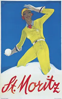 Onslow Auctioneers Gallery: Alois Carigiet - St. Moritz Girl with Snowball