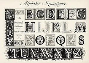 Typography Prints: Alphabet of decorative initial letters from the Renaissance