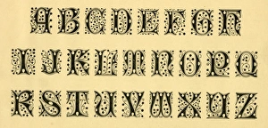 Images Dated 5th January 2017: Alphabet initials, ornate upper case A-Z