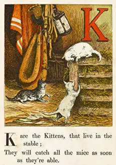 Alphabets Prints: Alphabet / K for Kittens