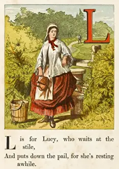 Milk Maid Prints: Alphabet / L is Lucy