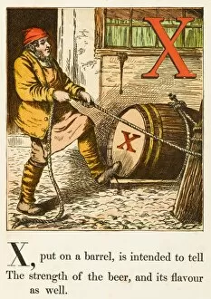 Alphabets Collection: Alphabet / X on a Barrel